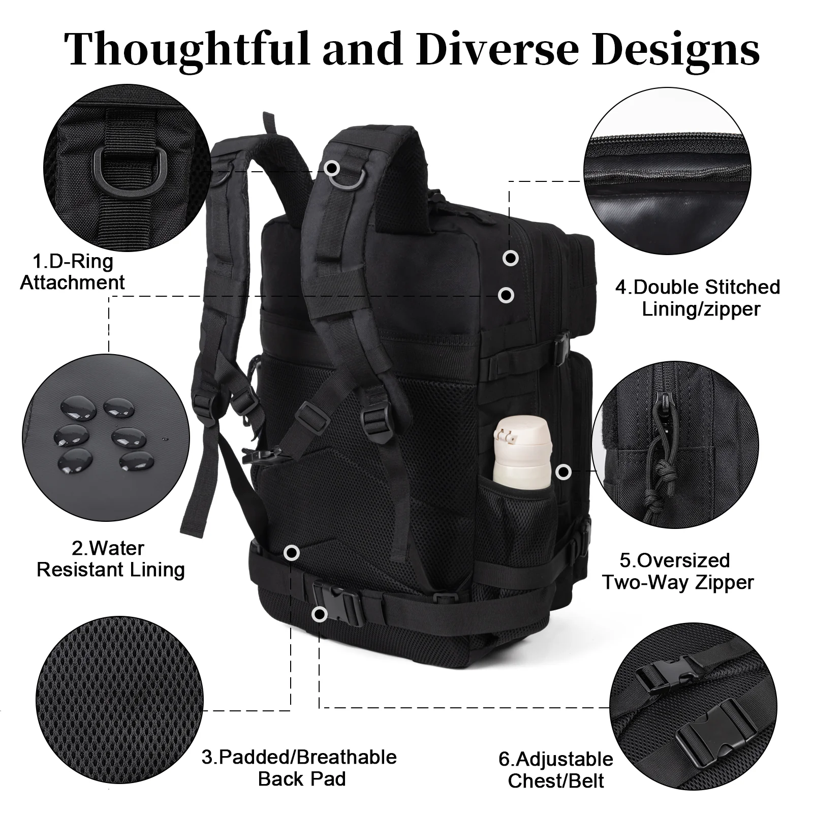 60L Army Military Tactical Bac - đánh giá và giá Hiking Backpack Waterproof